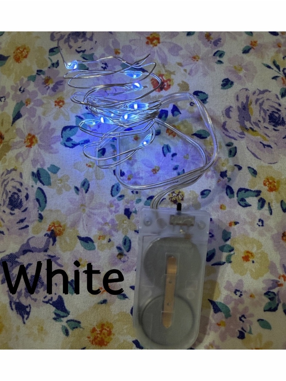 TWO White or Warm LED String Lights - Compact Pack Battery.